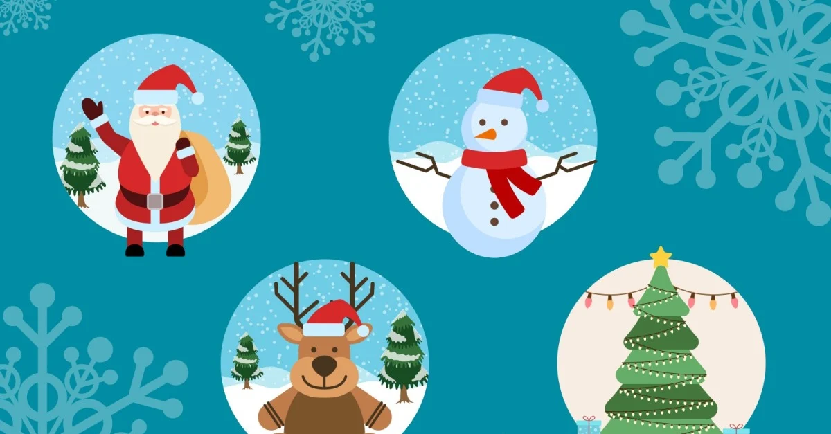 Christmas Illustration Collage