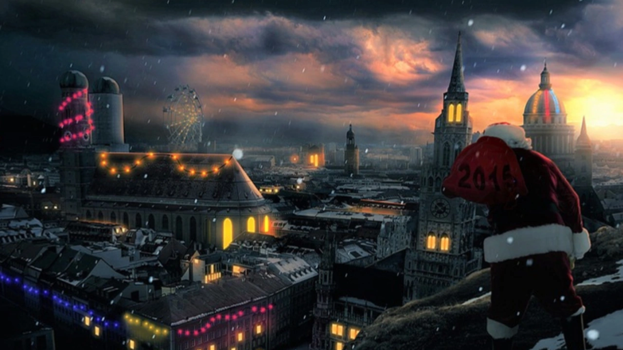 Christmas Night Cityscape Wallpapers