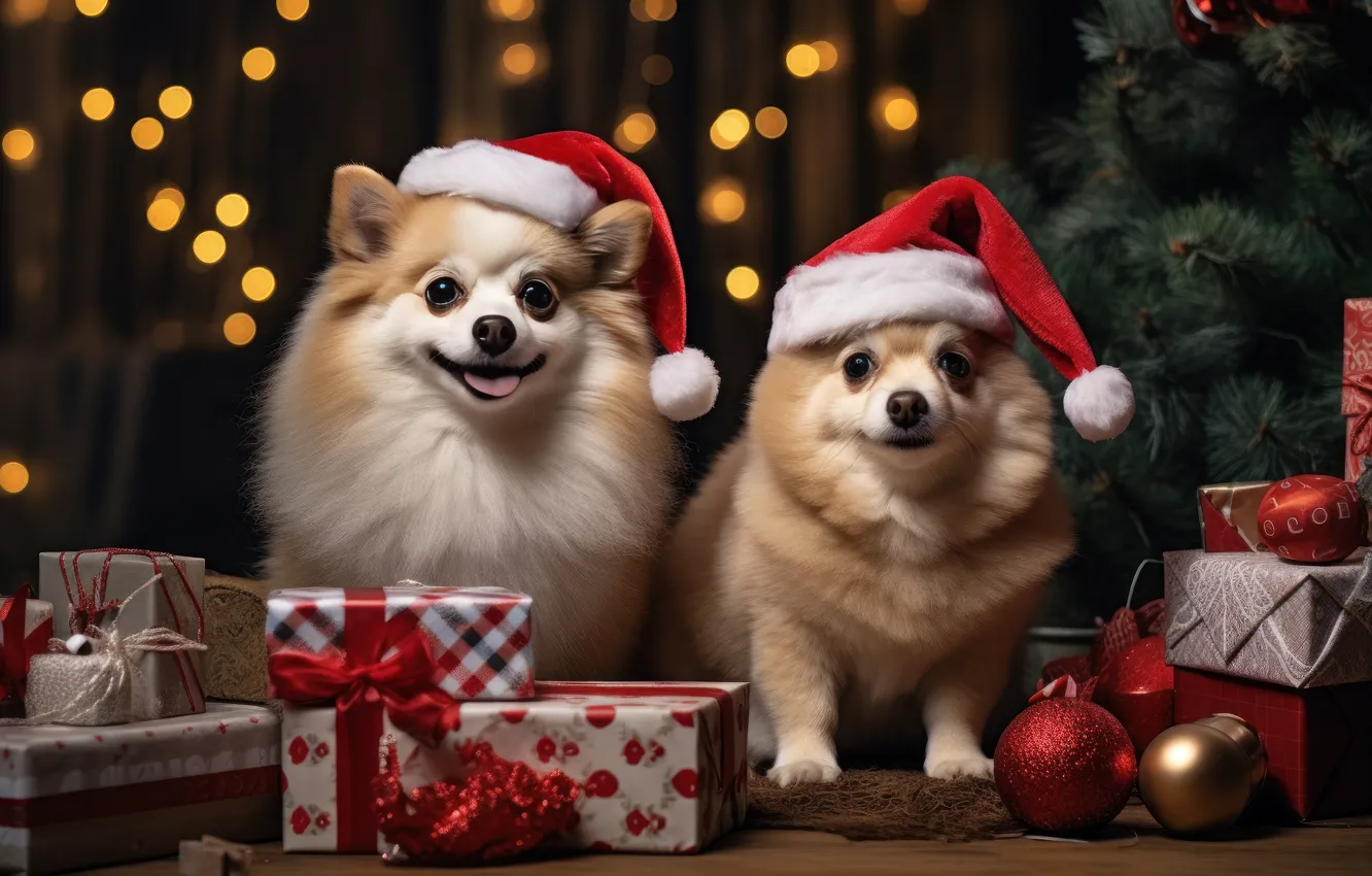 Festive Pet-Themed Christmas Wallpapers