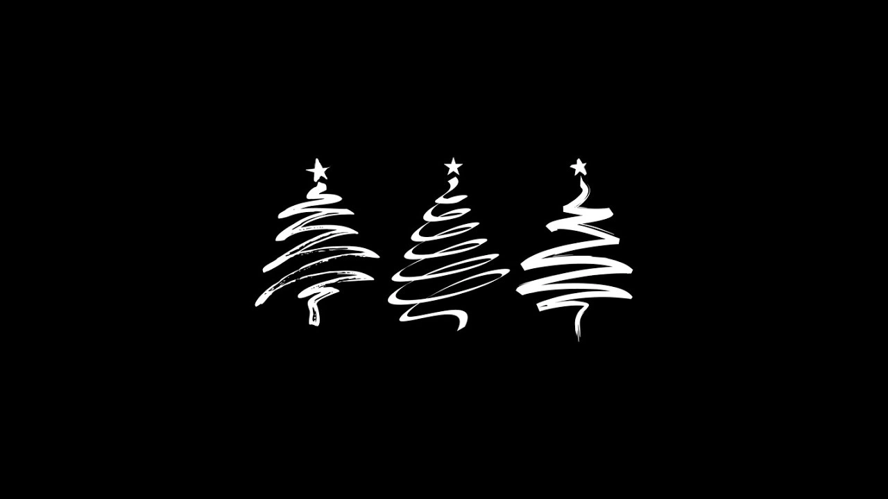 Minimal Black-and-White Christmas Wallpapers