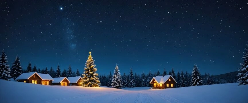 Starry night Christmas sky wallpapers