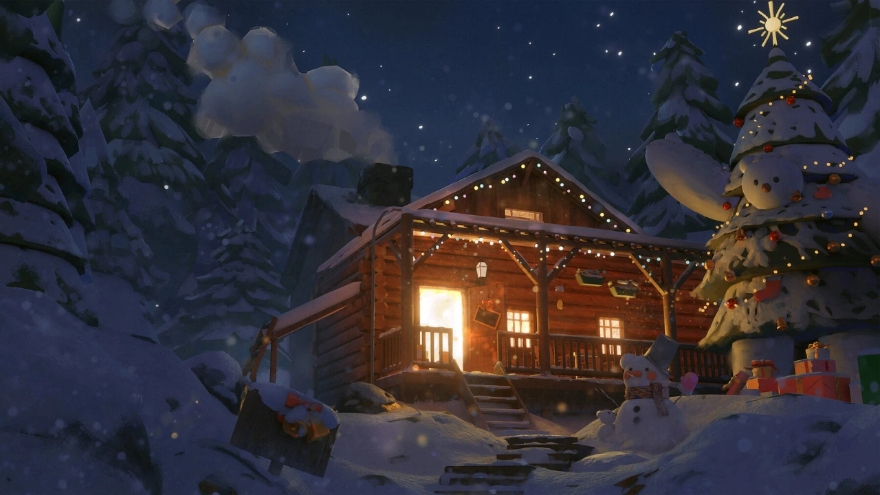 Winter Cabin Christmas Wallpapers