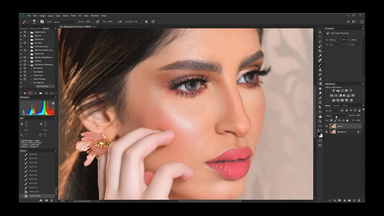 Skin Retouching for Natural Beauty