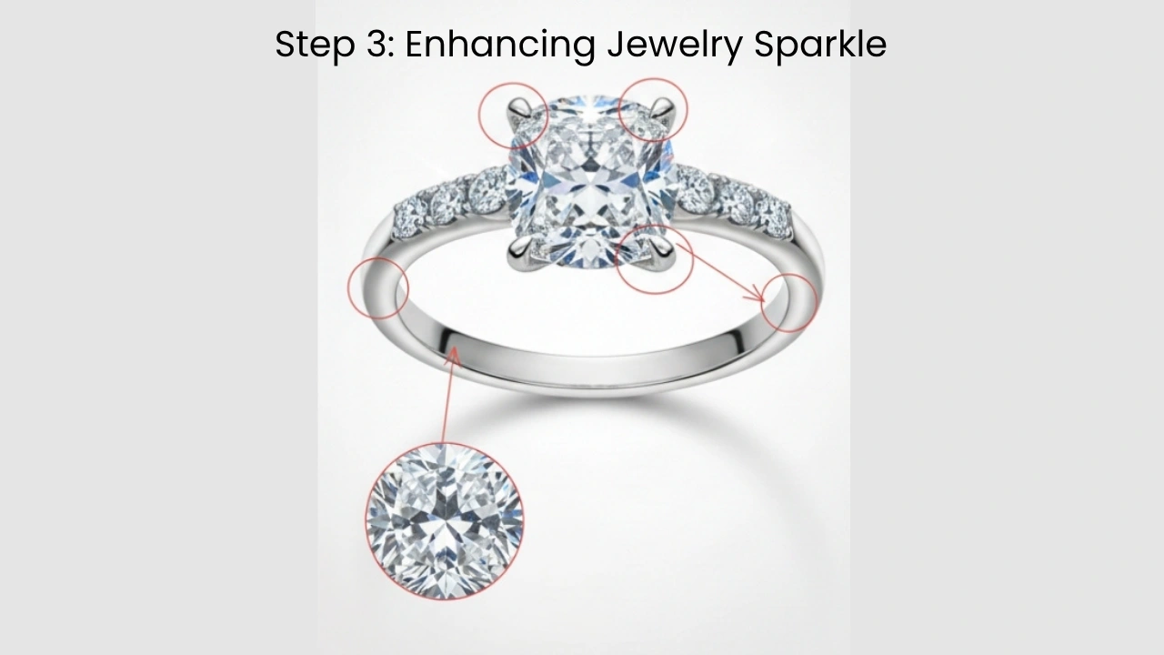 Step 3: Enhancing Jewelry Sparkle Without Going Over the Top