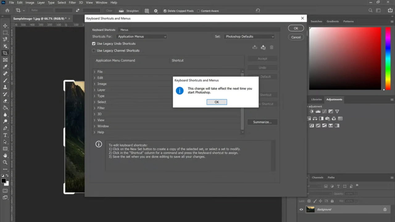 Legacy Undo Shortcuts in Photoshop