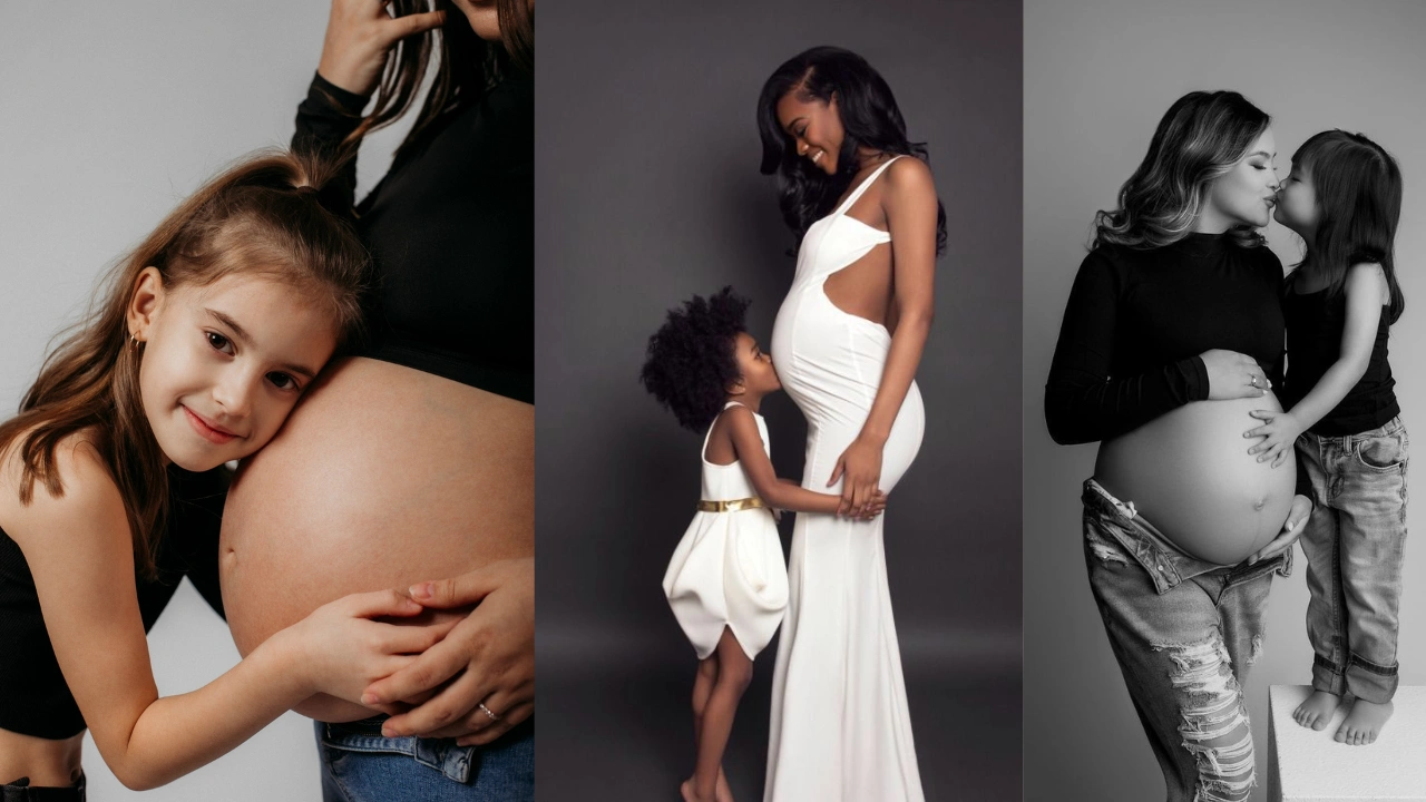 Siblings in Mom’s Lap