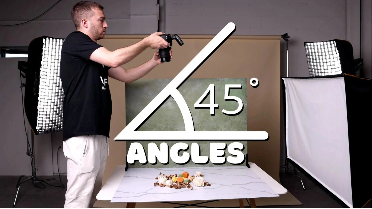 What are some examples of angles in product photography